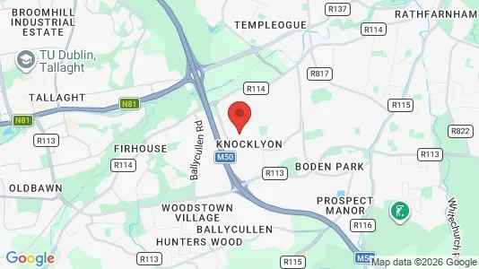 Lokaler til leje i Knocklyon - kort over placeringen