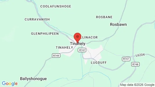 Lokaler til leje i Tinahely - kort over placeringen