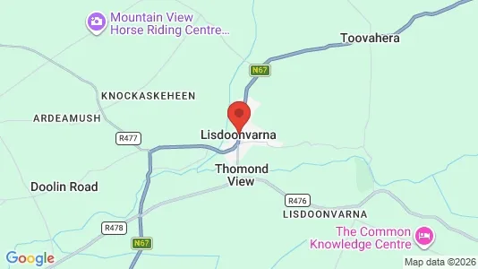 Lokaler til leie i Lisdoonvarna - kort over placeringen