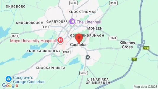 Lokaler til leje i Castlebar - Foto fra Google Street View