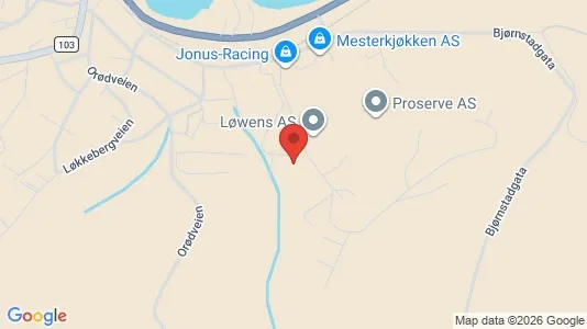 Warehouses for rent i Halden - kort over placeringen