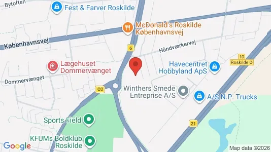 Warehouses for sale i Roskilde - kort over placeringen