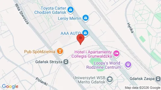 Office spaces for rent i Gdańsk - kort over placeringen