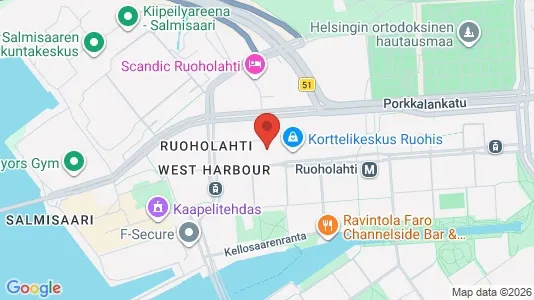 Büros zur Miete i Helsinki Eteläinen - kort over placeringen