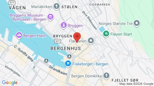 Büros zur Miete i Bergen Bergenhus - kort over placeringen
