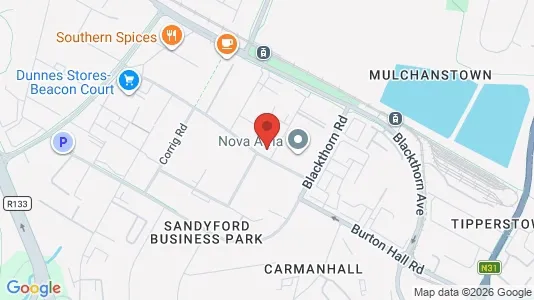 Office spaces for sale i Dublin 18 - kort over placeringen