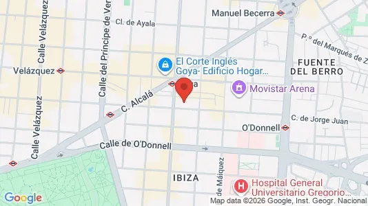 Office spaces for rent i Madrid Retiro - kort over placeringen