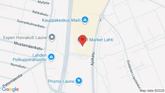 Commercial properties for rent i Lahti - kort over placeringen