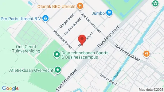 Commercial properties for rent i Utrecht Overvecht - kort over placeringen