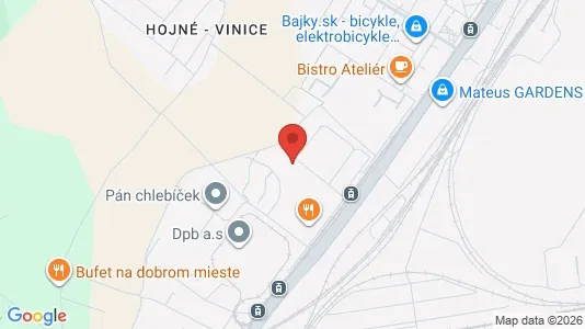 Office spaces for rent i Bratislava Rača - kort over placeringen