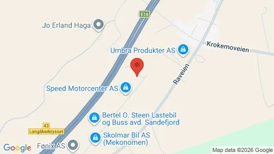 Toimistotilat Vuokrattavana i Sandefjord - Kuva Google Street Viewstä