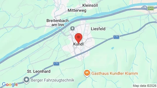 Kontorlokaler til leje i Kundl - Foto fra Google Street View