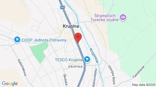 Liikekiinteistöt Vuokrattavana i Krupina - Kuva Google Street Viewstä