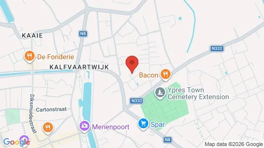 Lokaler til salgs i Ieper - kort over placeringen