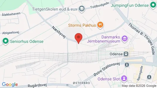 Kontorhoteller til leje i Odense C - kort over placeringen