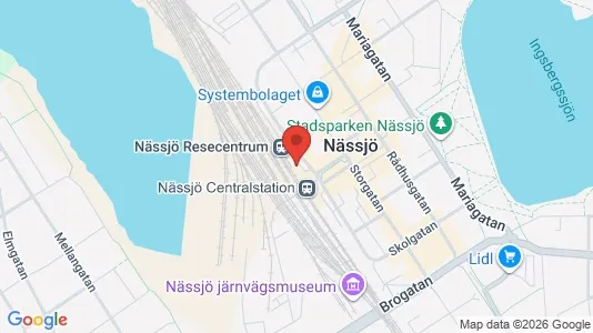 Office spaces for rent i Nässjö - kort over placeringen
