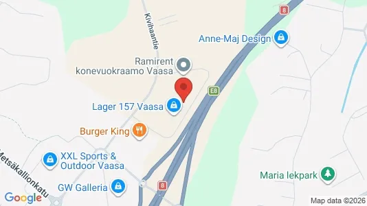Warehouses for rent i Vaasa - kort over placeringen