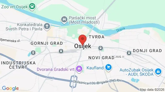 Gewerbeflächen zur Miete i Osijek – Foto von Google Street View