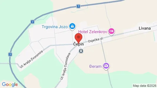 Gewerbeflächen zur Miete i Čepin – Foto von Google Street View
