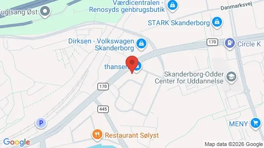 Office spaces for rent i Skanderborg - Photo from Google Street View