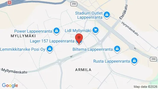 Kontorlokaler til leje i Lappeenranta - kort over placeringen