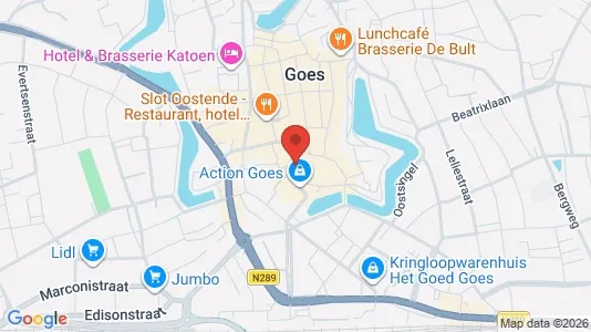 Commercial properties for rent i Goes - kort over placeringen