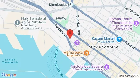 Office spaces for rent i Thessaloniki - kort over placeringen