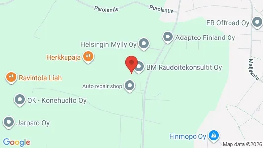 Industrial properties for rent i Järvenpää - kort over placeringen