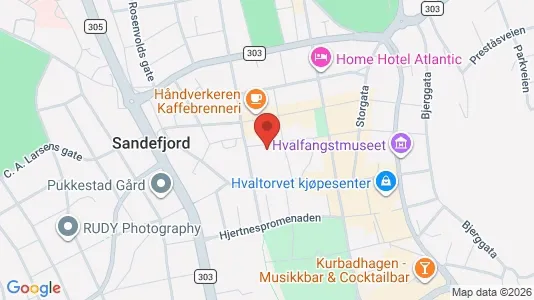 Office spaces for rent i Sandefjord - kort over placeringen