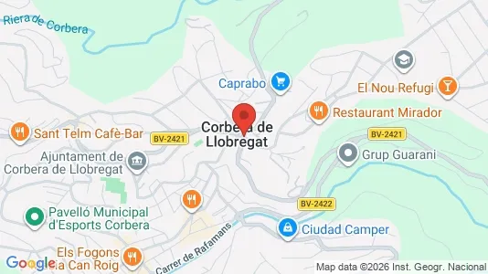Commercial properties for sale i Cervelló - kort over placeringen