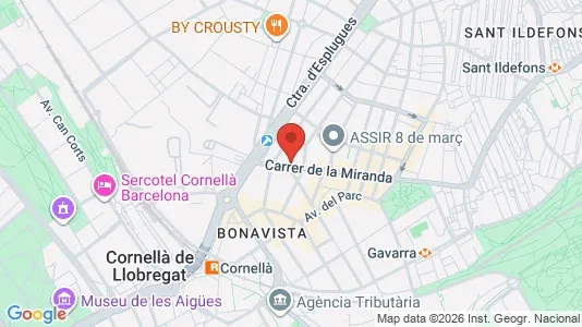 Commercial properties for sale i Cornellà de Llobregat - kort over placeringen
