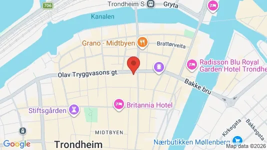Kontorlokaler til leje i Trondheim Midtbyen - Foto fra Google Street View