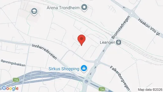 Lokaler til leje i Trondheim Østbyen - kort over placeringen