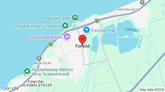 Företagslokaler till salu i Fonyódi - kort over placeringen