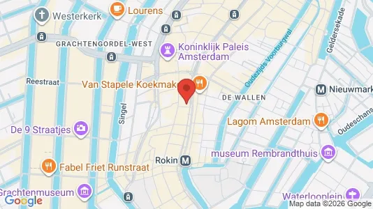 Commercial properties for rent i Amsterdam Centrum - kort over placeringen