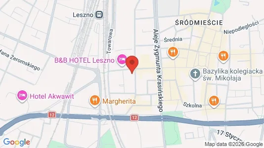 Büros zur Miete i Leszno - kort over placeringen