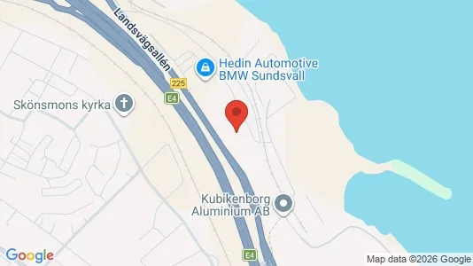 Office spaces for rent i Sundsvall - kort over placeringen