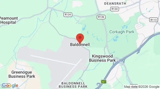 Lokaler til leje i Baldonnell - kort over placeringen