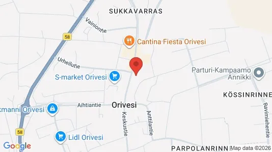 Commercial properties for sale i Orivesi - kort over placeringen