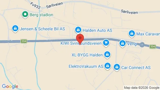 Office spaces for rent i Halden - kort over placeringen
