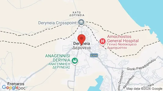 Gewerbeflächen zum Kauf i Deryneia – Foto von Google Street View