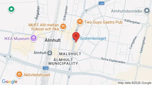 Office spaces for rent i Älmhult - kort over placeringen