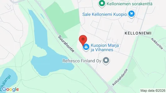 Industrial properties for rent i Kuopio - kort over placeringen