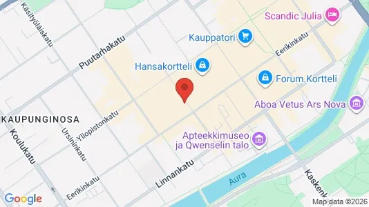 Lokaler til leje i Turku - kort over placeringen