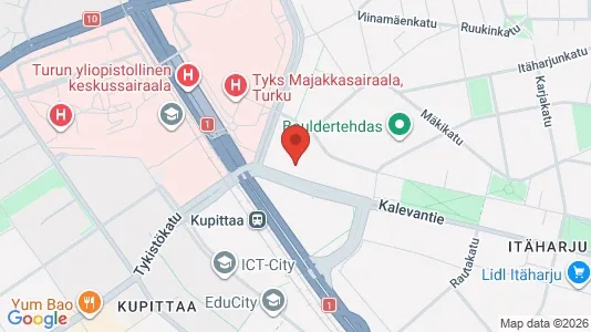 Lokaler til leje i Turku - kort over placeringen