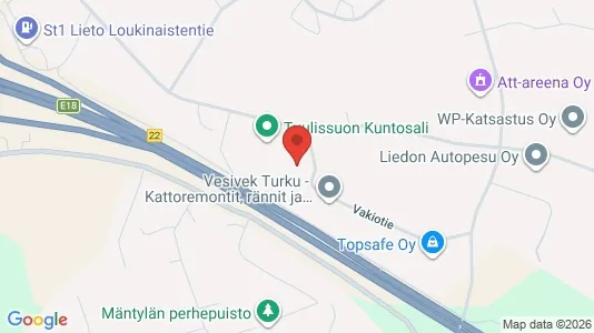 Lagerlokaler til leje i Lieto - kort over placeringen