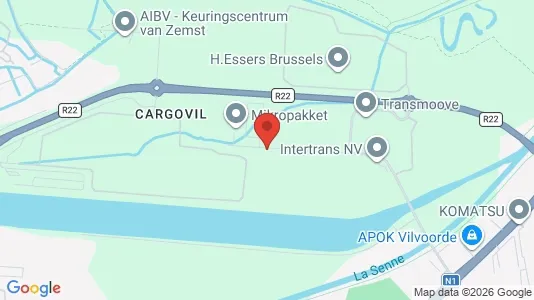 Commercial properties for rent i Vilvoorde - kort over placeringen