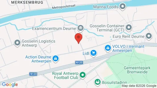 Lokaler til leje i Antwerpen Deurne - Foto fra Google Street View