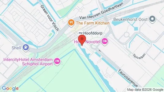 Commercial properties for rent i Haarlemmermeer - kort over placeringen
