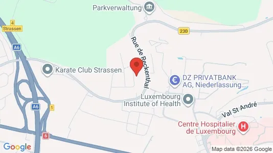 Office spaces for sale i Strassen - kort over placeringen